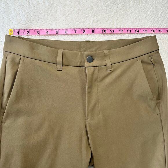 Lululemon Mens Commission Slim Pant 30L 31x30 Khaki Warpstreme Artifact Brown - Picture 11 of 11